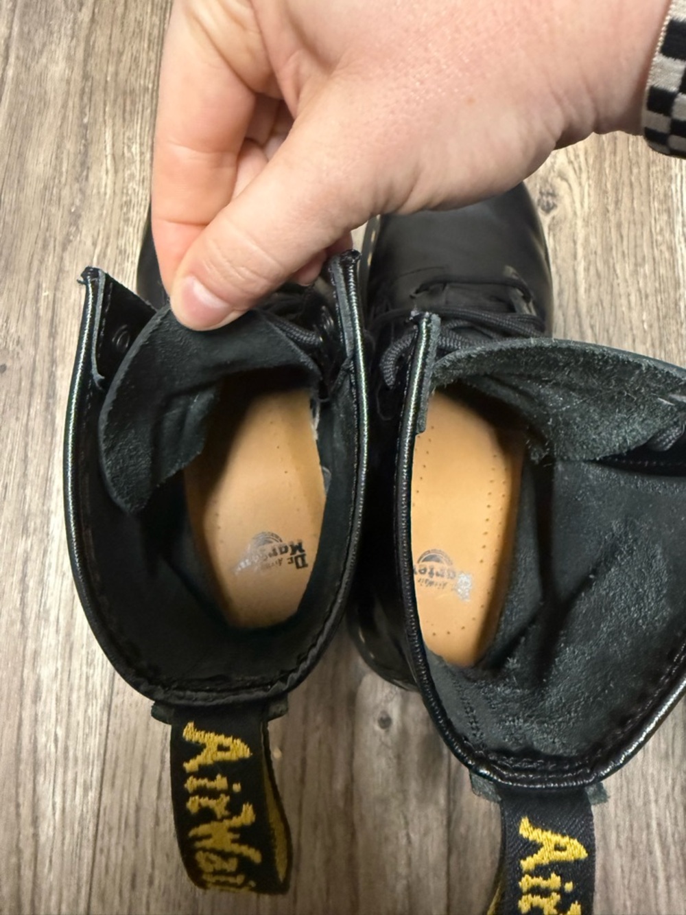 Dr. Martens Black Leather Combat Boots - Picture 6 of 7